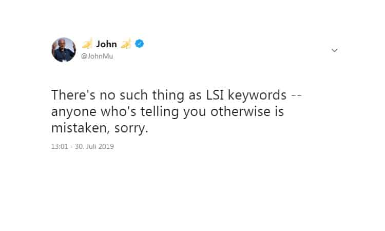 جوجل الكلمات الدلالية LSI-Keyword ليس لها وجود