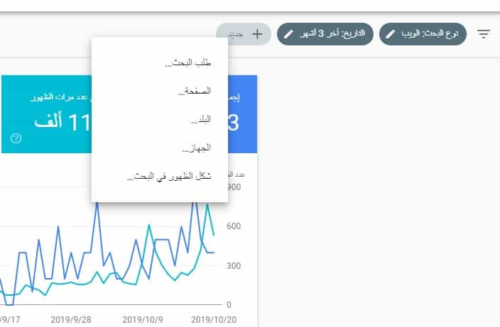 أدوات مشرفي المواقع جوجل - عوامل تصفية الاستعلام
