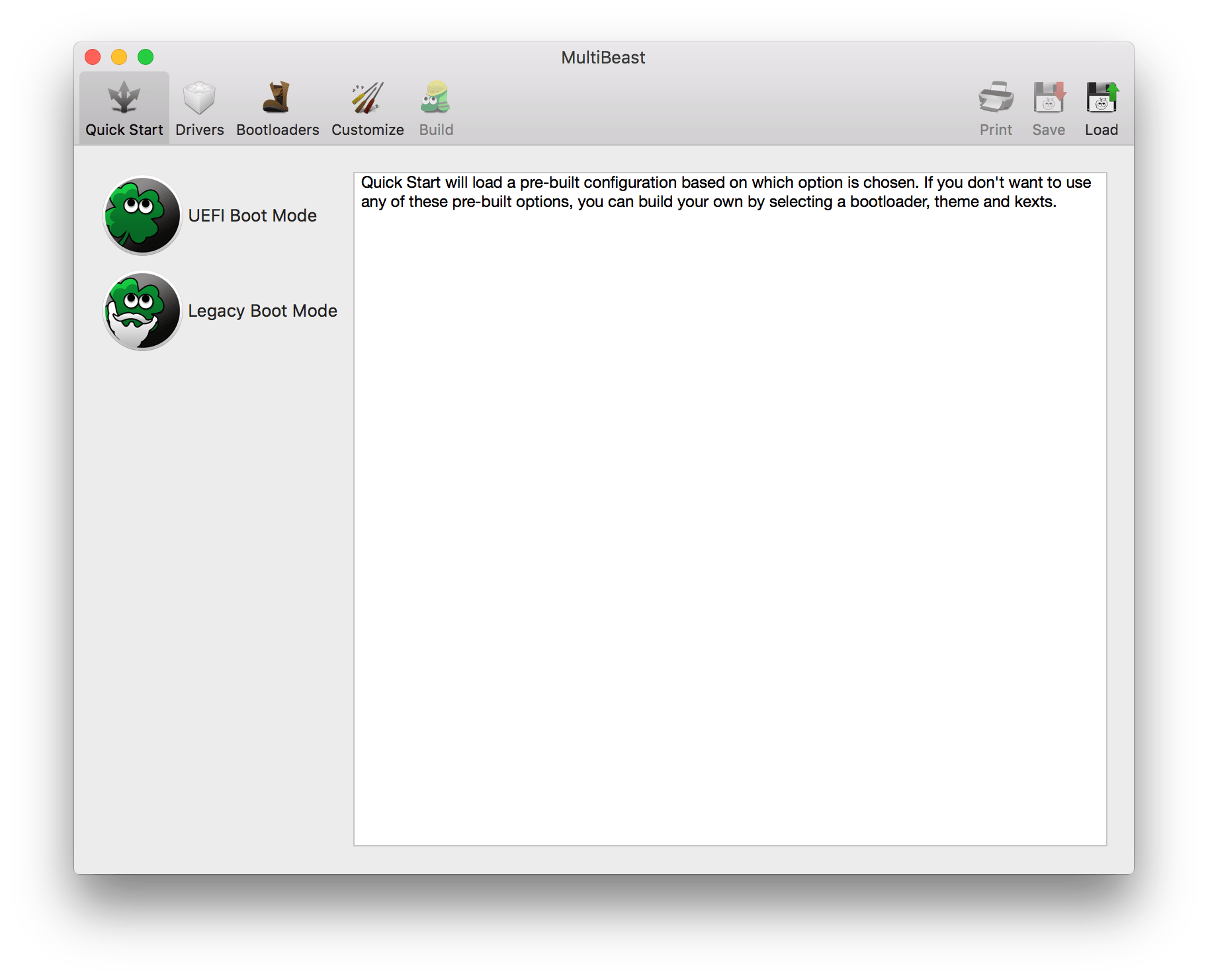 Multibeast Bootloader اختيارات
