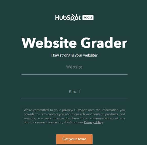 ادوات فحص سيو مجانية HubSpot's Marketing Grader