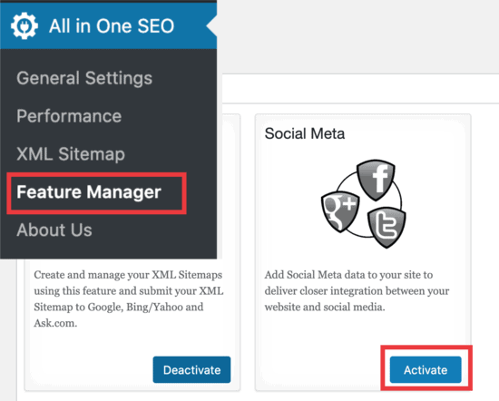 All in One SEO تعين صورة مصغرة