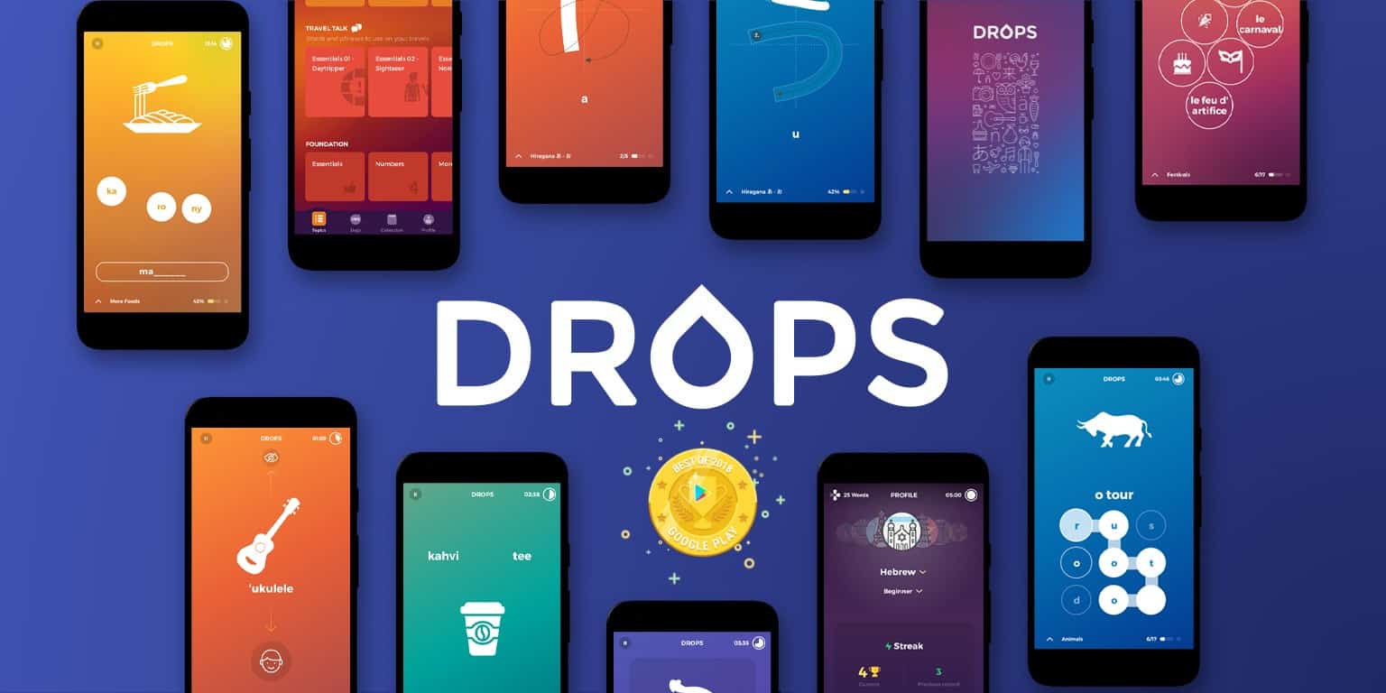 Drops تطبيق تعلم اللغة