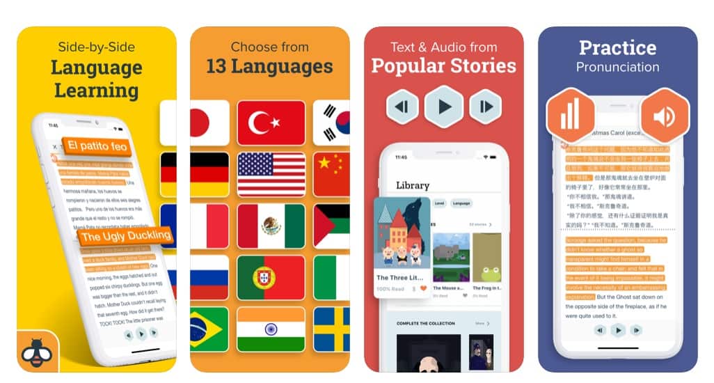 برنامج تعلم اللغة BeelinguApp
