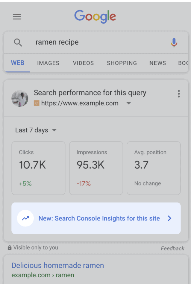 search-console-insights طريقة اظهار
