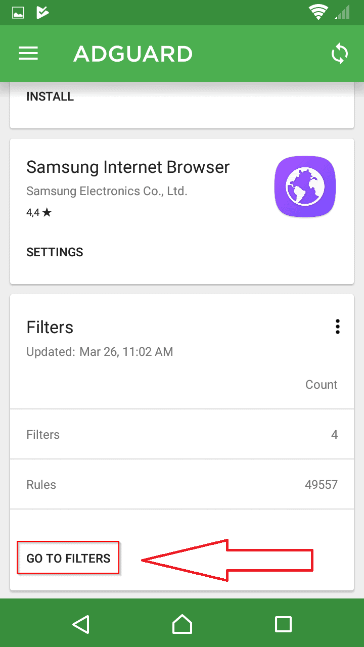 AdGuard لاجهزة Android