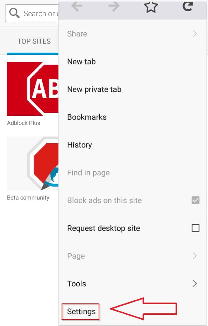 اعدادت AdBlock Plus
