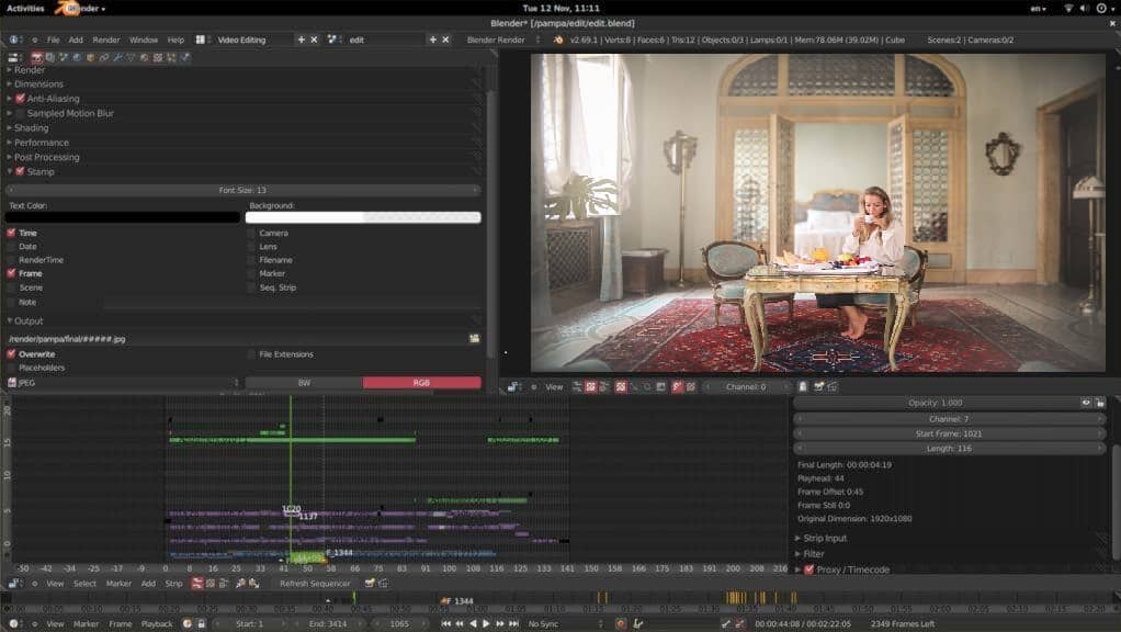 برنامج مونتاج Blender