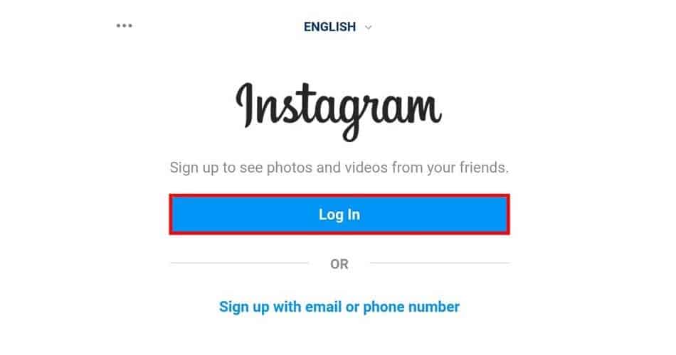 تسجيل الدخول إلى Insta