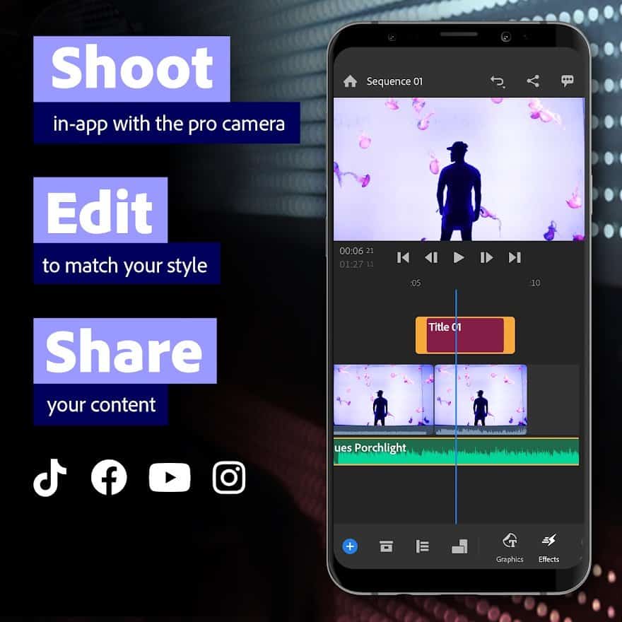 تطبيق Adobe Premiere Rush مونتاج فيديو