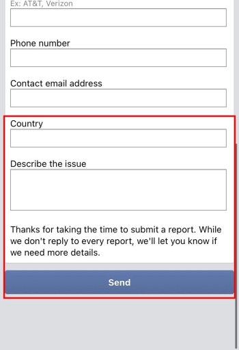 لا يتم إرسال رمز التحقق من عامل Facebook 2
